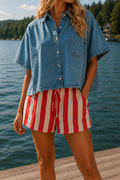 Circus Striped Shorts | Red