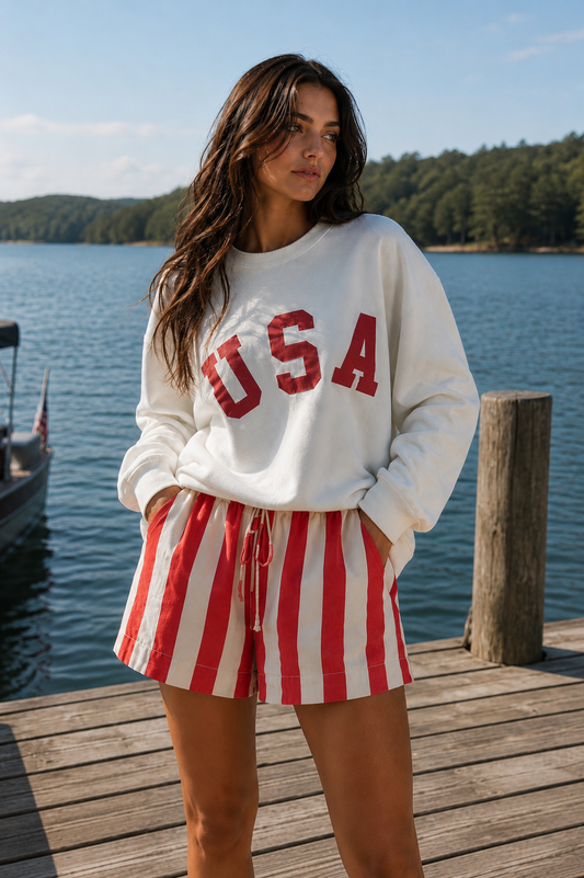 USA Crew | White