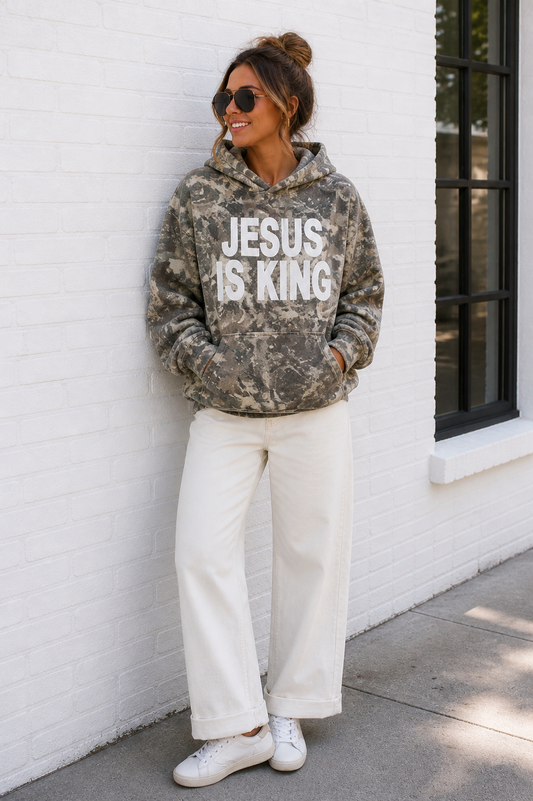 Jesus Is King Hoodie | Camo