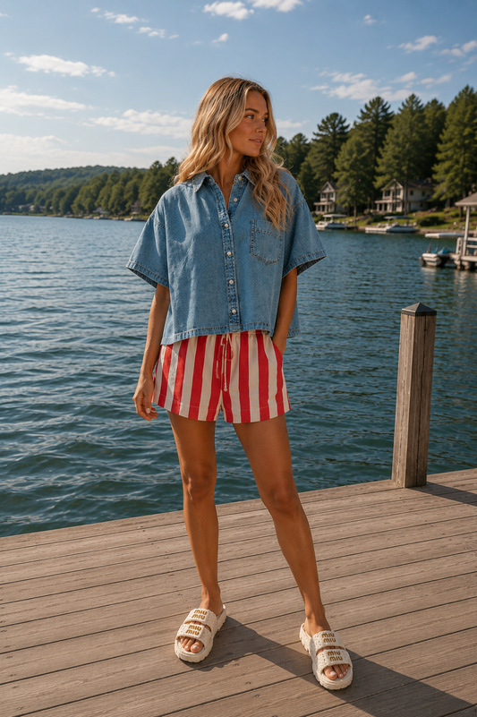Jean Top | Light Wash