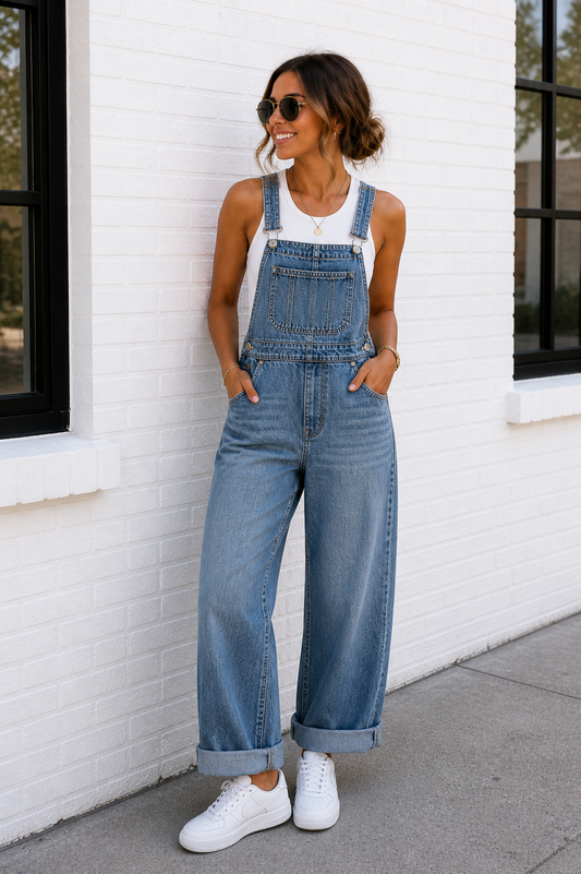 Barrel Jean Overalls |
