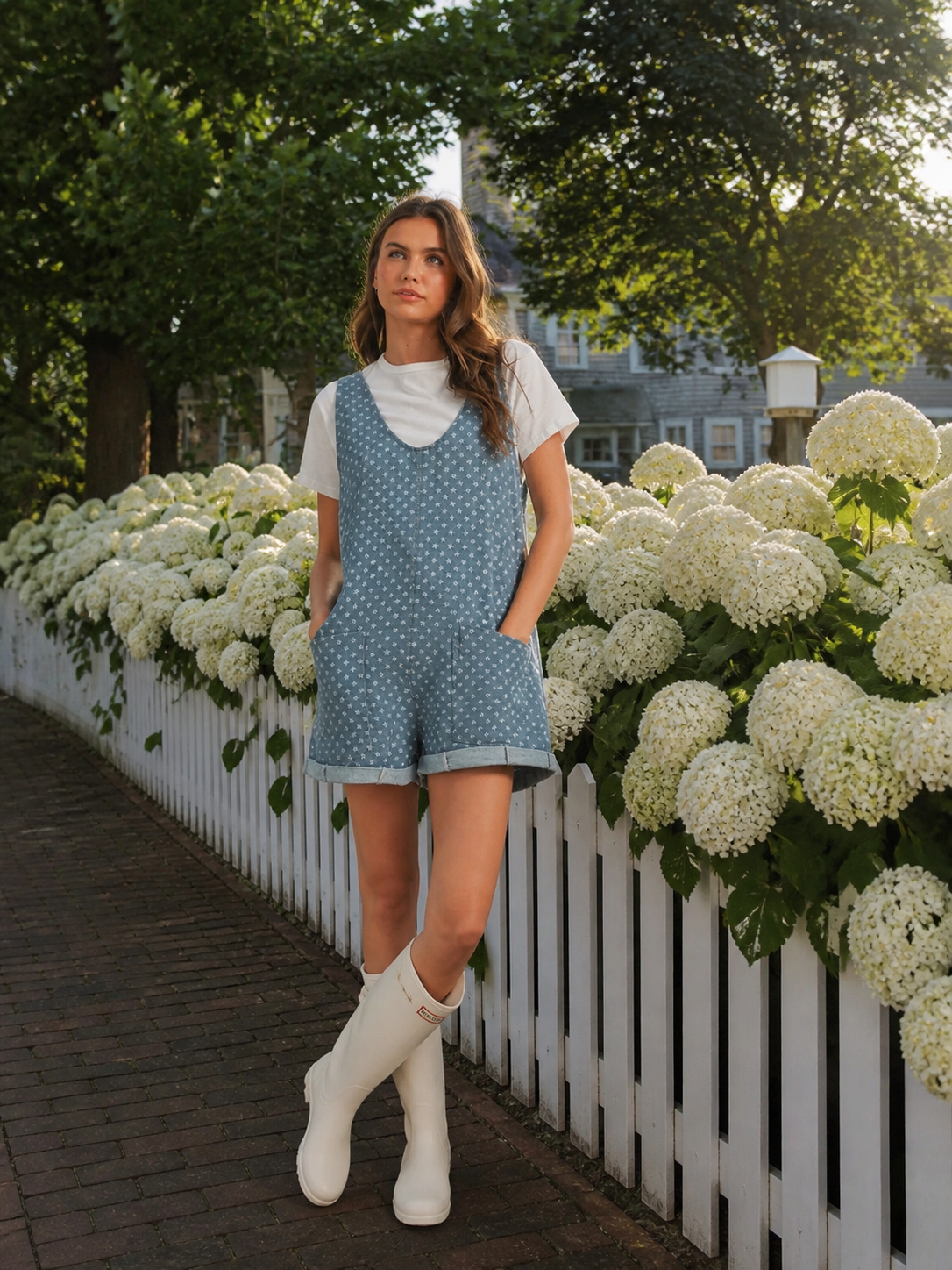 Garden Day Romper | Blue Jean