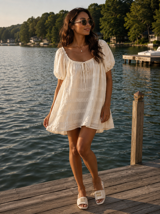 Braylee Mini Dress | Cream